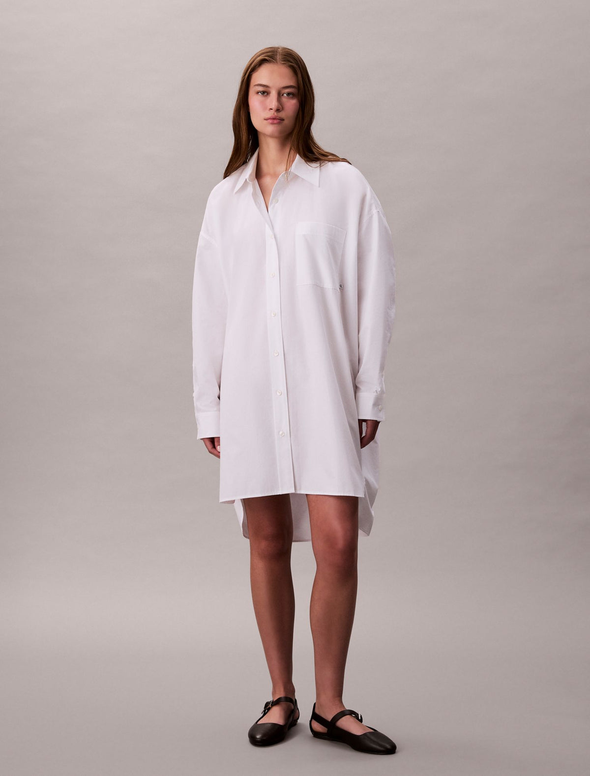 Calvin Klein Cotton Relaxed Shirt Dress