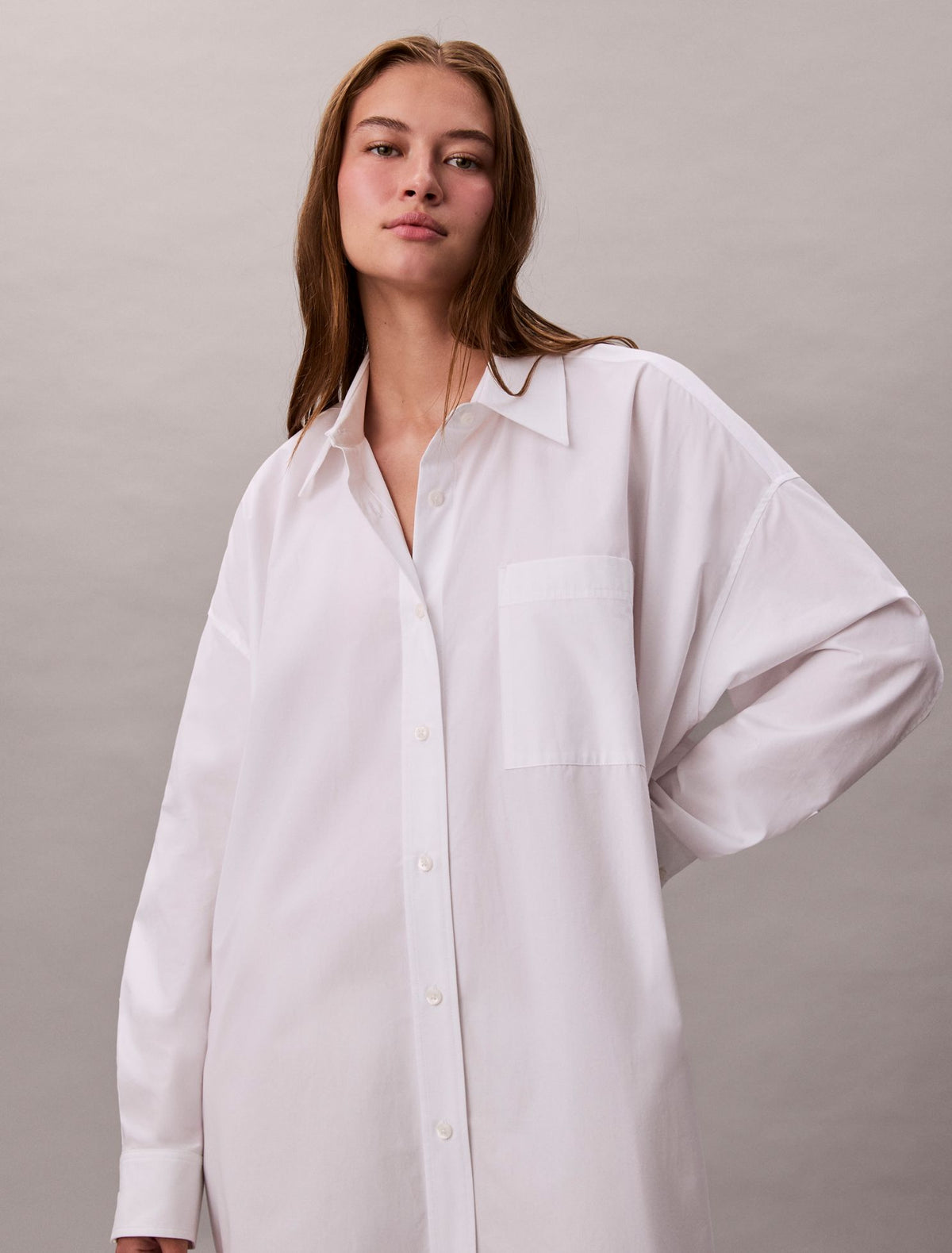 Calvin Klein Cotton Relaxed Shirt Dress