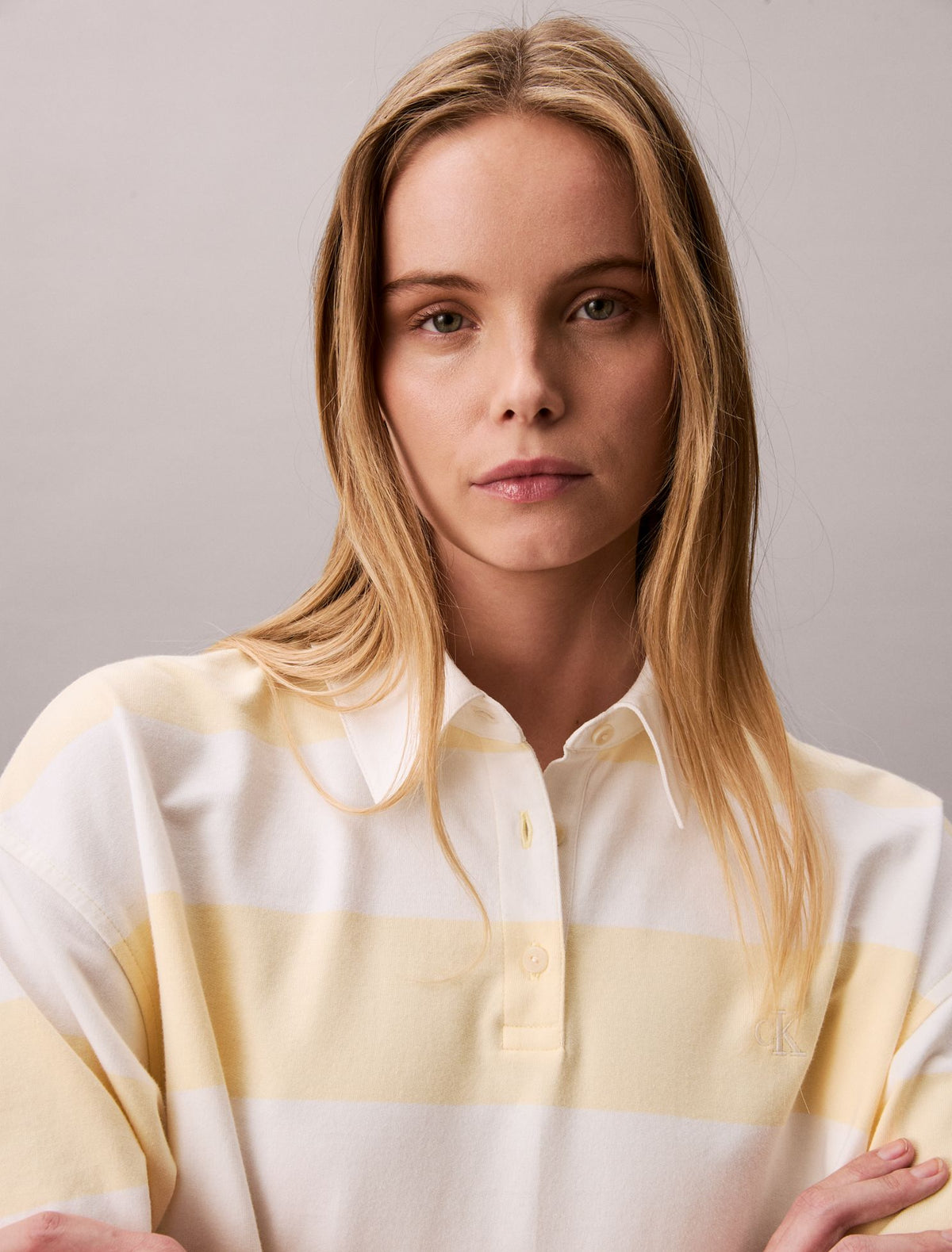 Calvin Klein Varsity Stripe Mini Polo Dress