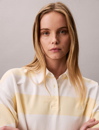 Calvin Klein Varsity Stripe Mini Polo Dress