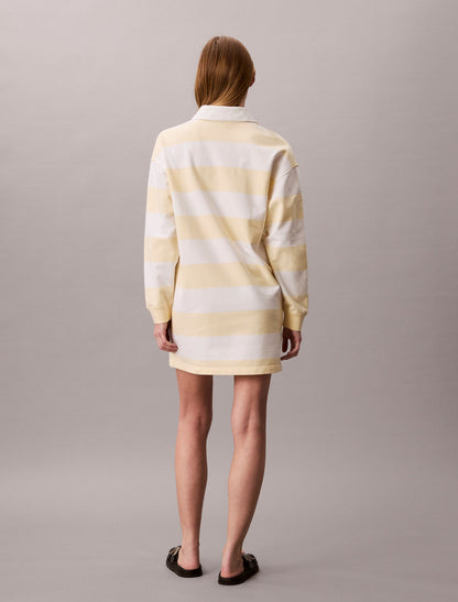 Calvin Klein Varsity Stripe Mini Polo Dress