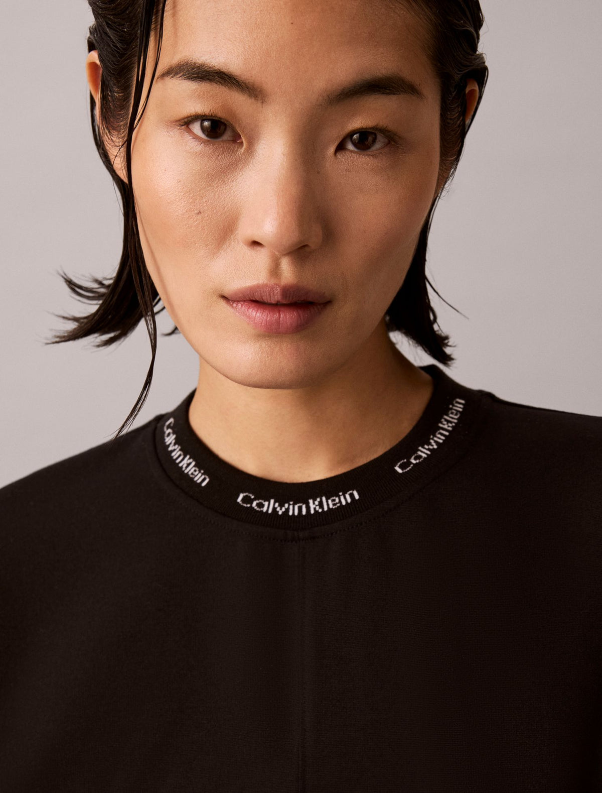 Calvin Klein Logo Rib Interlock T-Shirt Dress