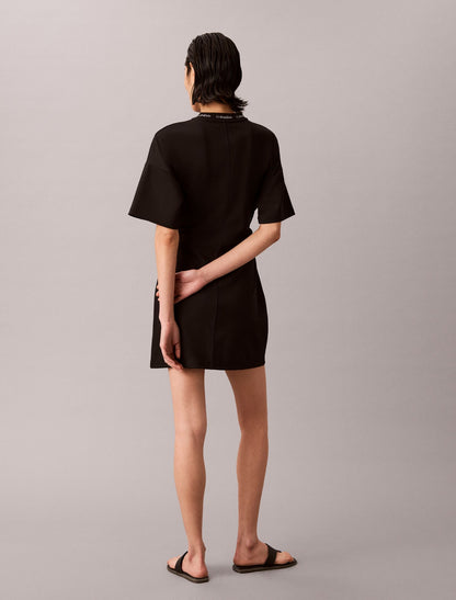 Calvin Klein Logo Rib Interlock T-Shirt Dress