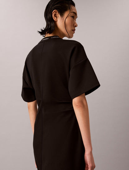 Calvin Klein Logo Rib Interlock T-Shirt Dress