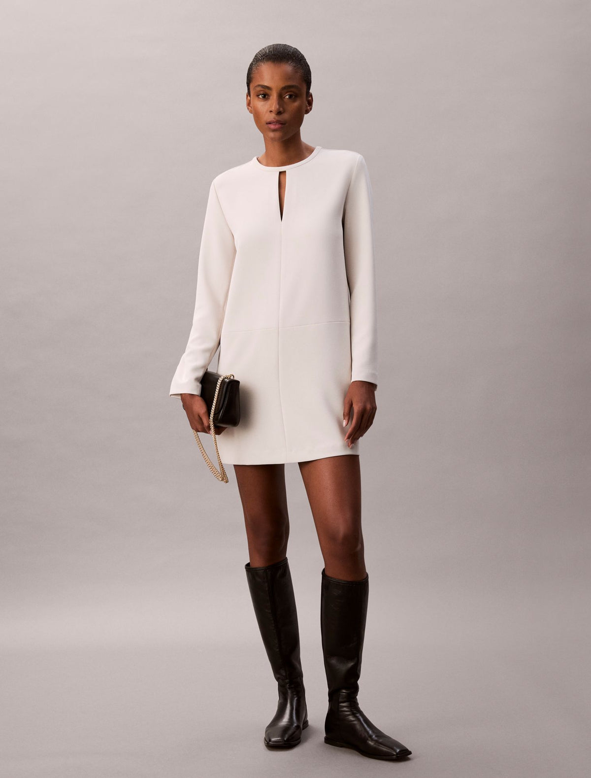 Calvin Klein Crepe Tailored Mini Dress