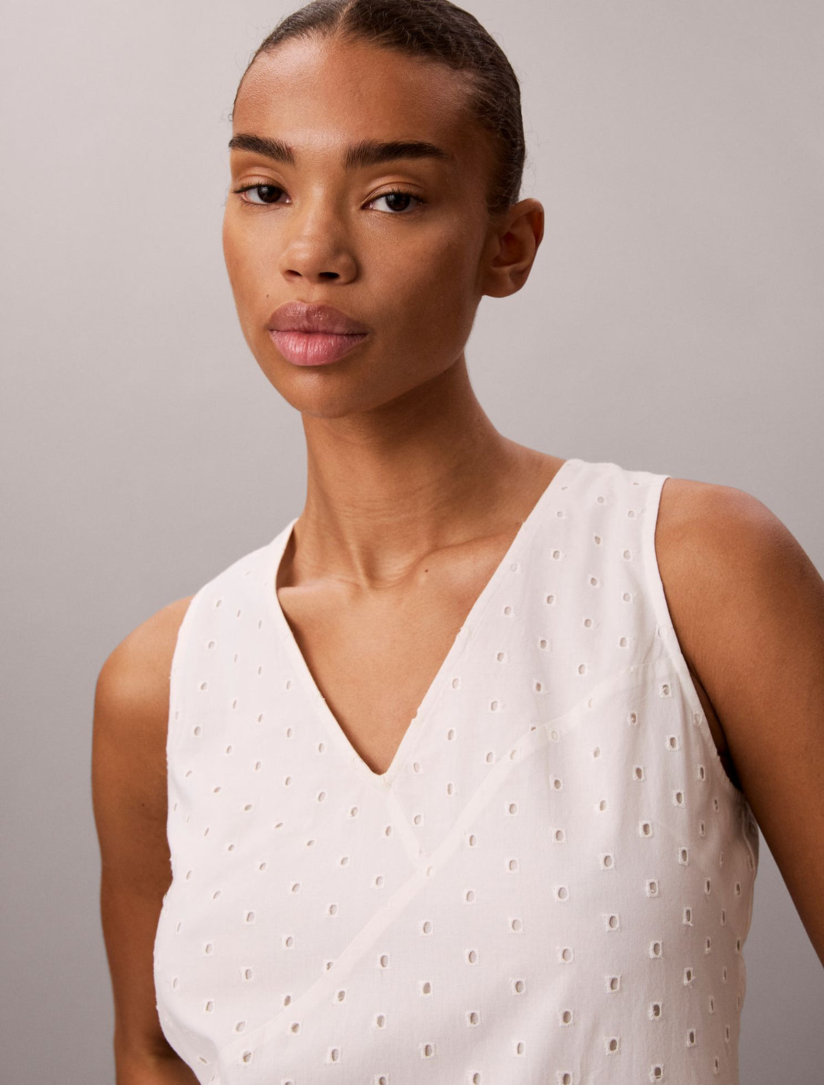 Calvin Klein Broderie Midi Dress
