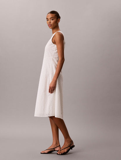 Calvin Klein Broderie Midi Dress