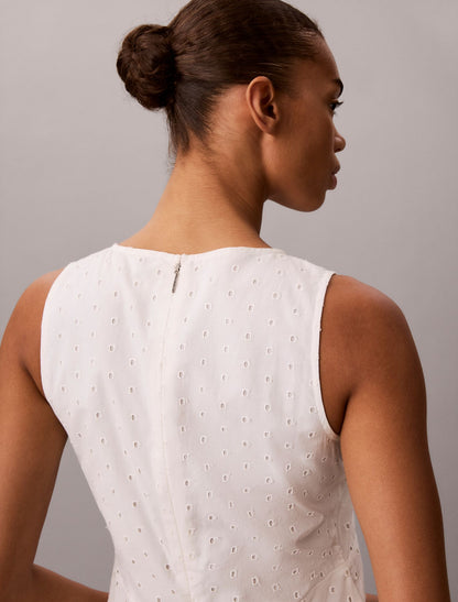 Calvin Klein Broderie Midi Dress