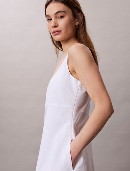 Calvin Klein Cotton Poplin Sleeveless Midi Dress
