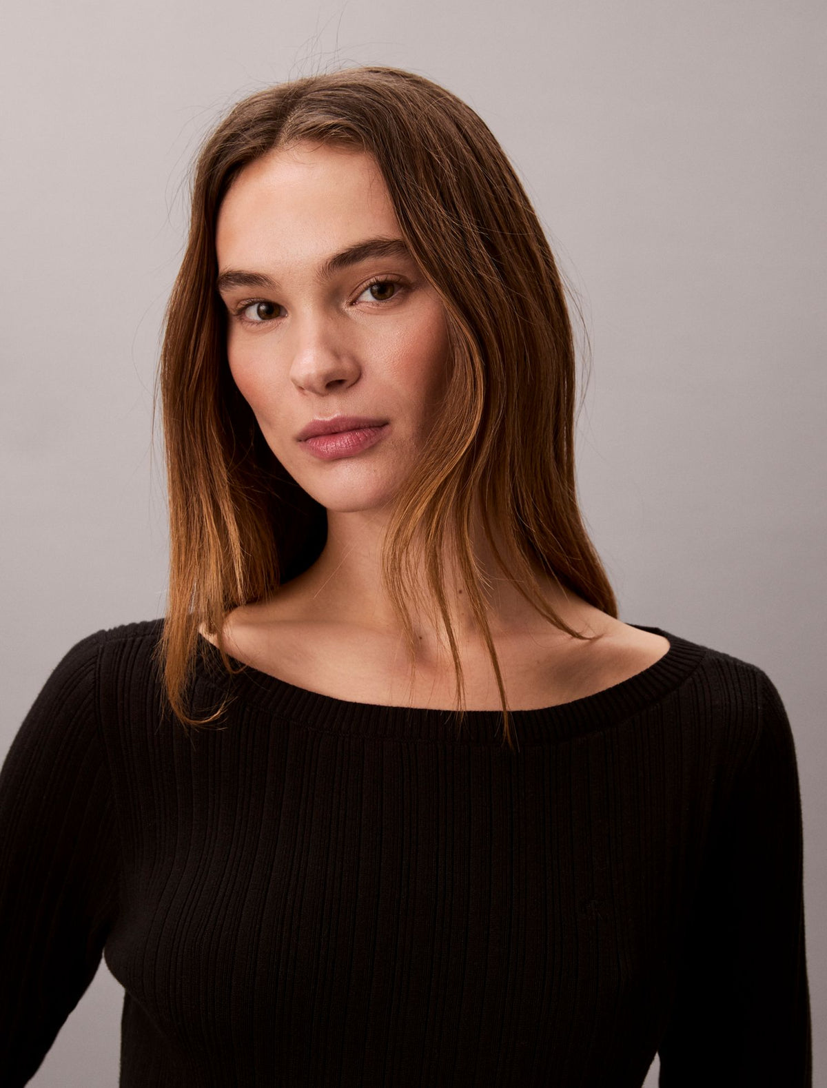 Calvin Klein Long Sleeve Rib Mini Dress
