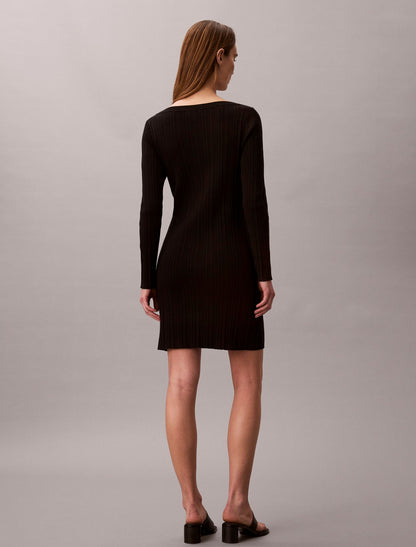Calvin Klein Long Sleeve Rib Mini Dress