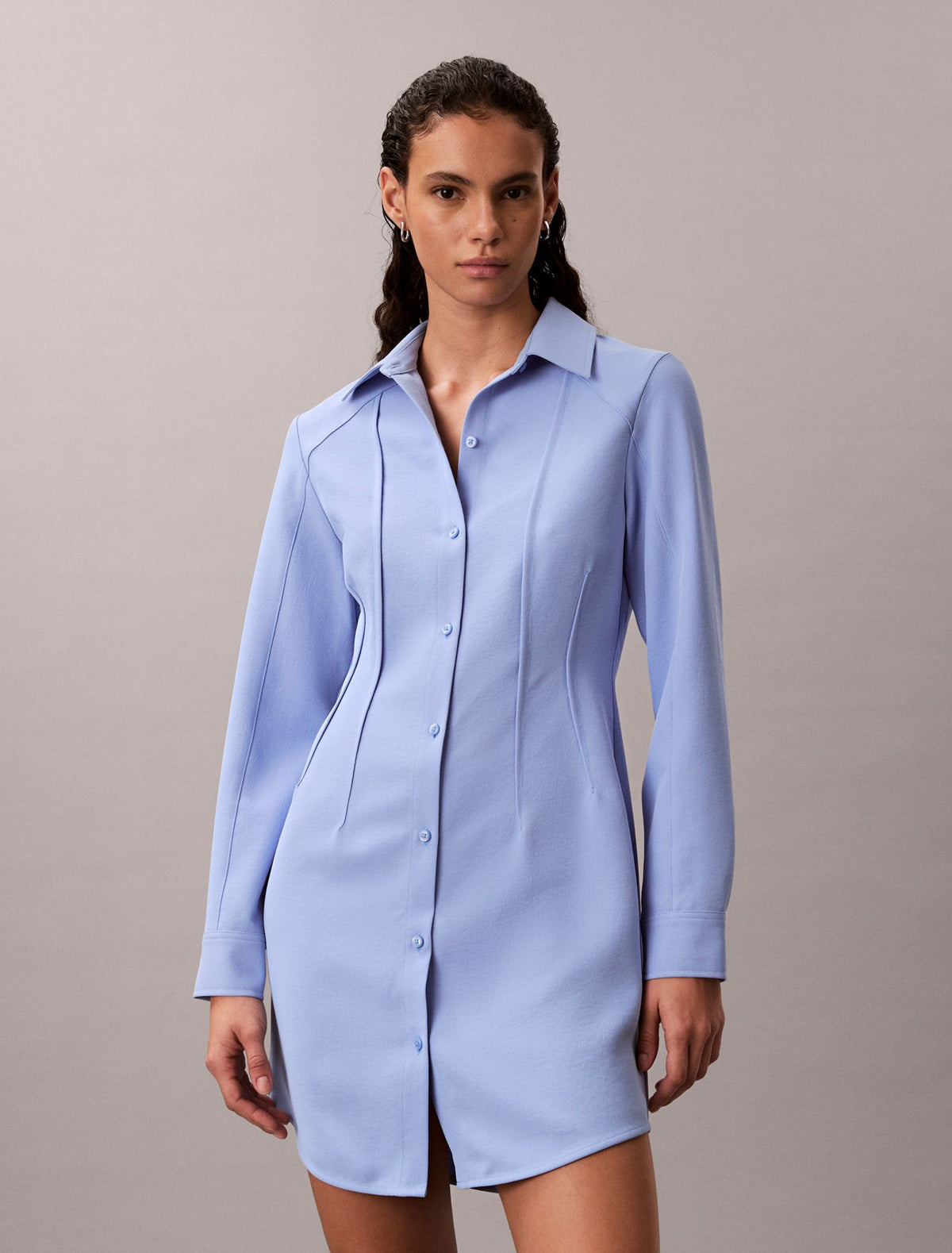 Calvin Klein Casual Twill Mini Shirt Dress