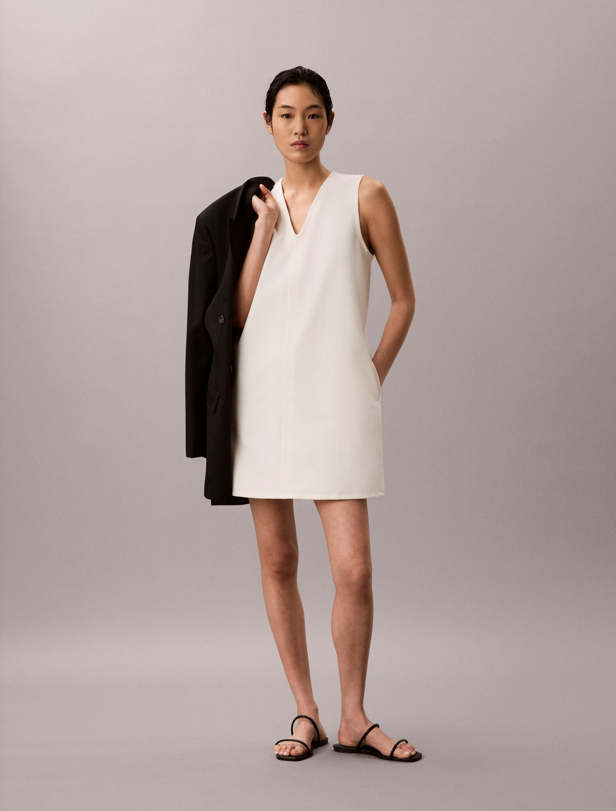 Calvin Klein Interlock V-Neck Mini Dress