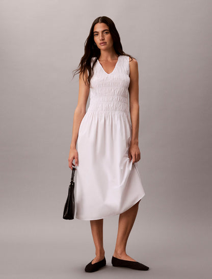 Calvin Klein Cotton Poplin Midi Dress