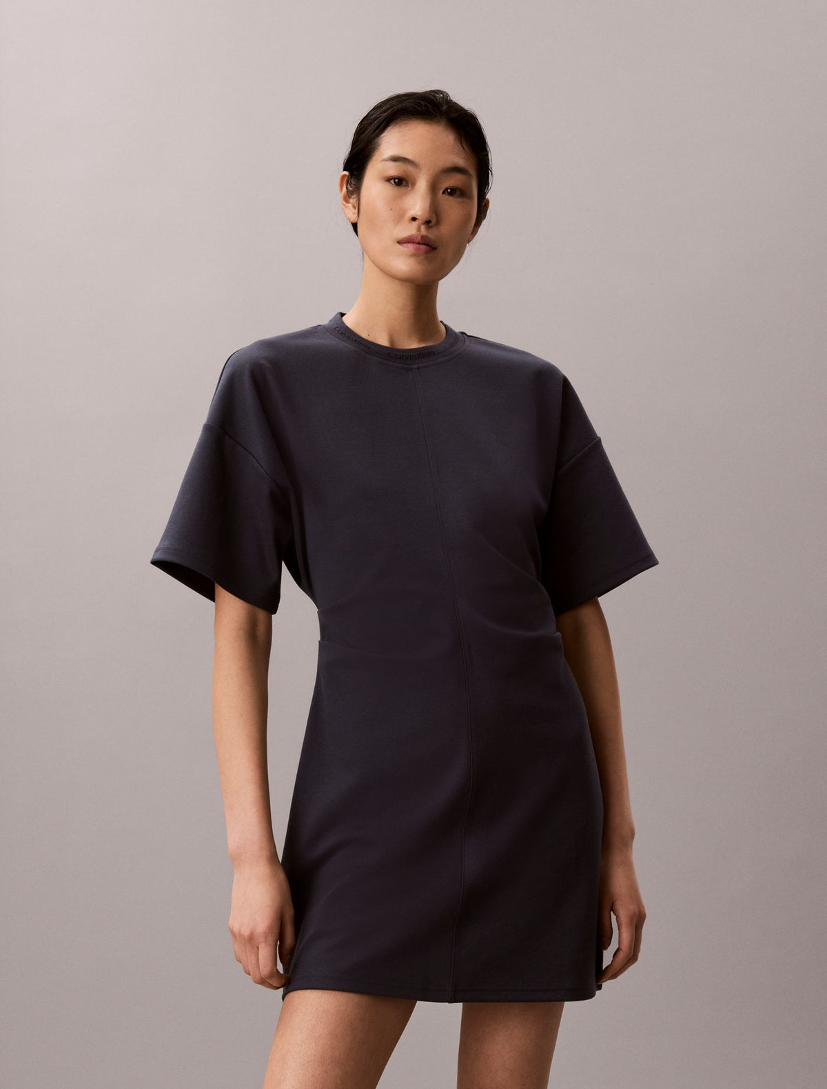Calvin Klein Logo Rib Interlock T-Shirt Dress