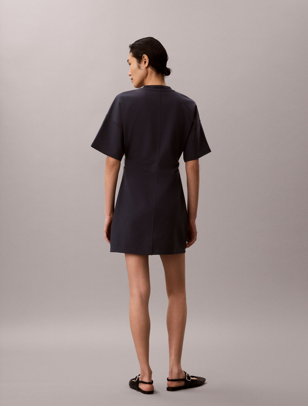 Calvin Klein Logo Rib Interlock T-Shirt Dress
