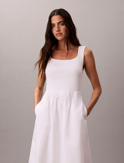 Calvin Klein Gathered Midi Dress
