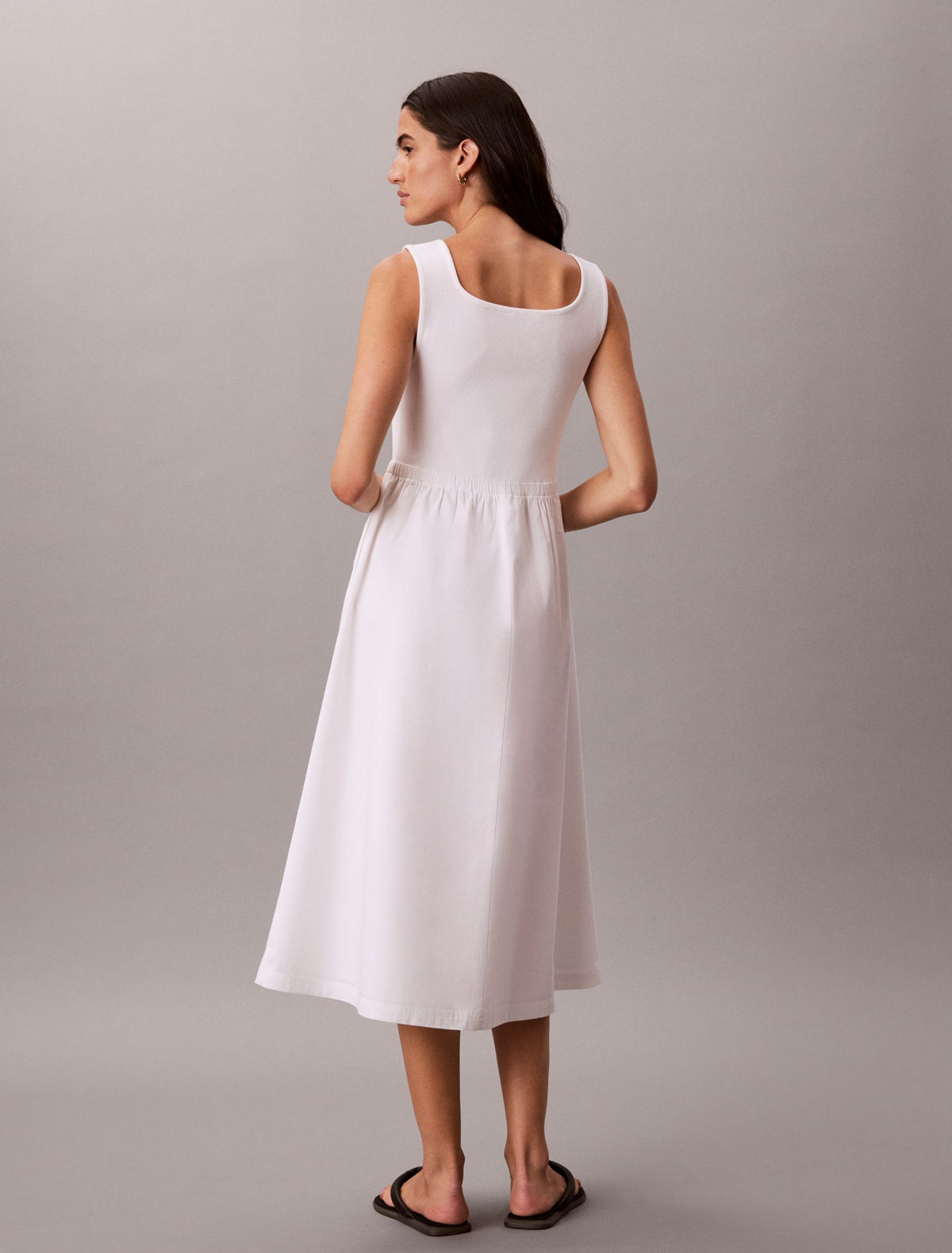 Calvin Klein Gathered Midi Dress