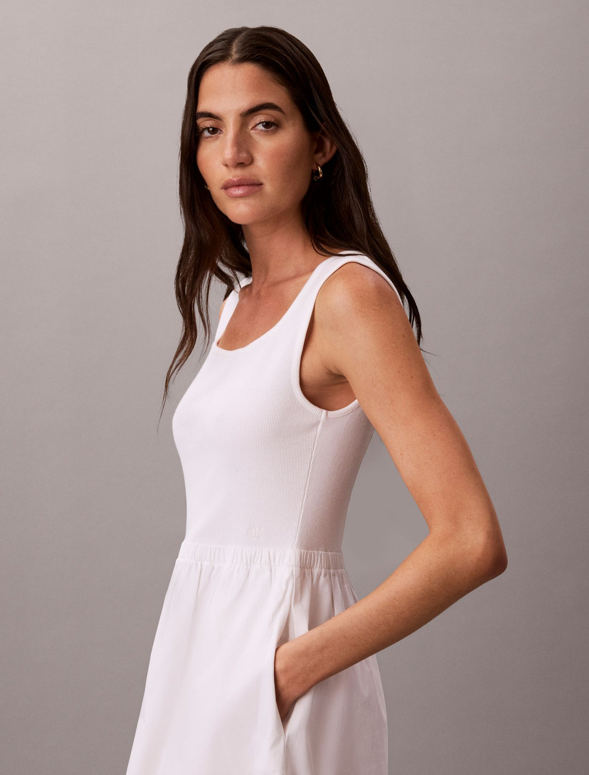 Calvin Klein Gathered Midi Dress