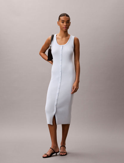 Calvin Klein Smooth Cotton Midi Dress