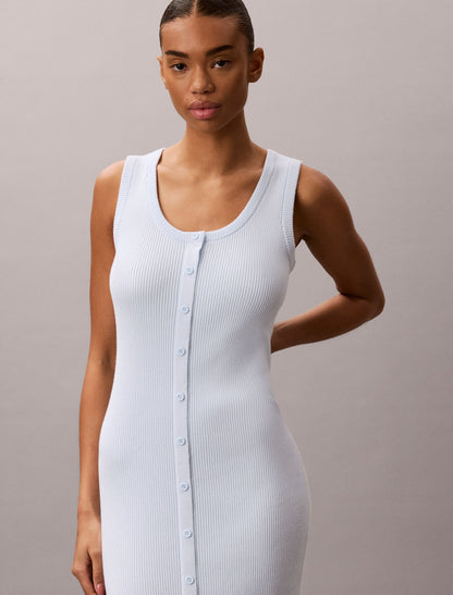 Calvin Klein Smooth Cotton Midi Dress