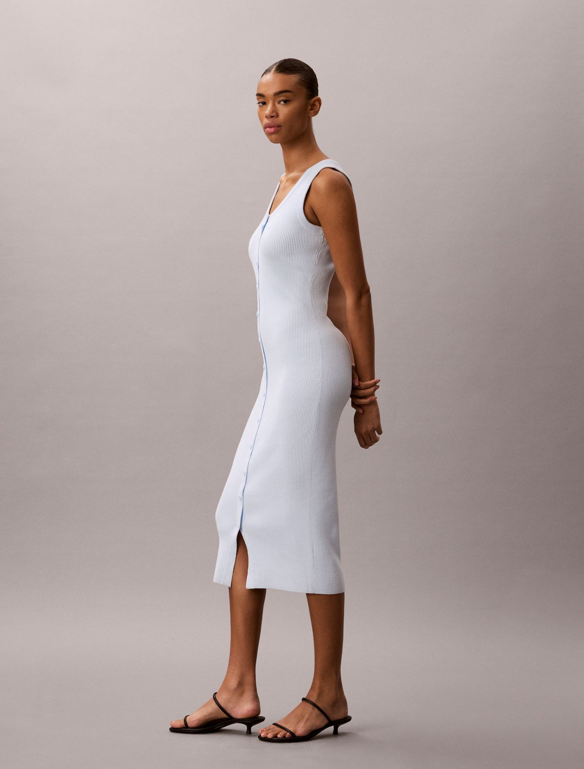 Calvin Klein Smooth Cotton Midi Dress