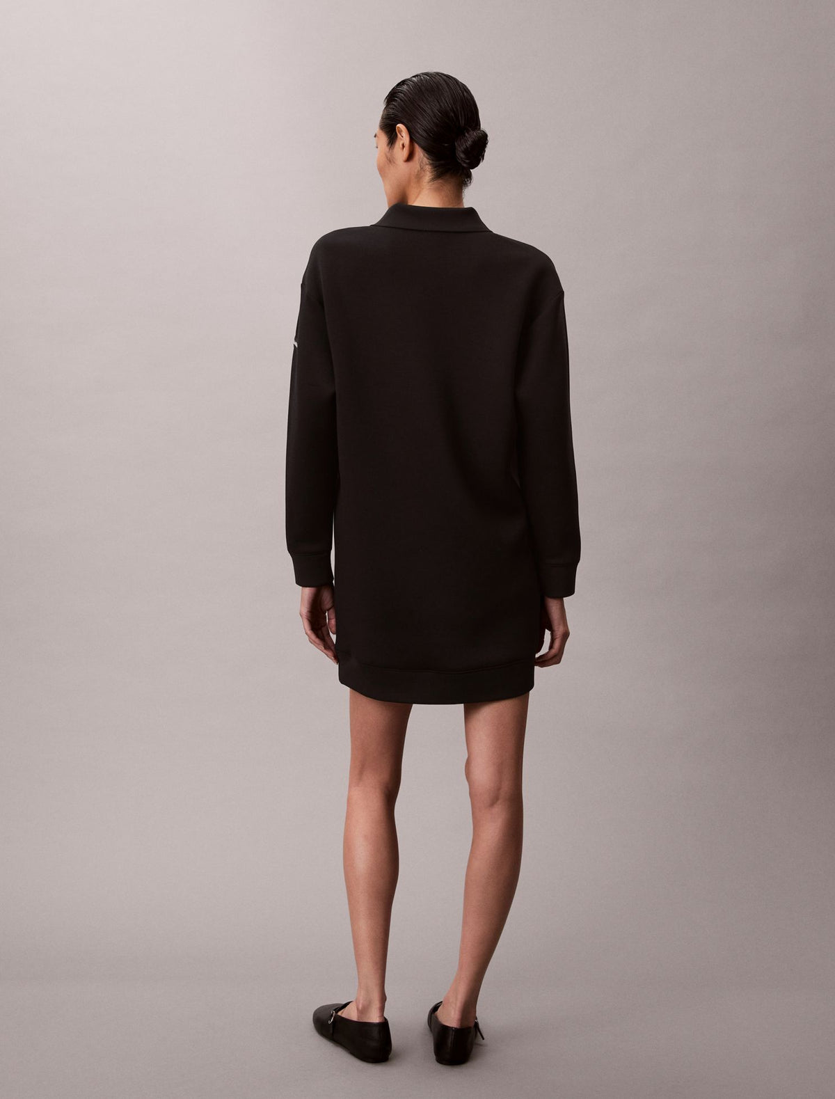 Calvin Klein Smooth Mini Polo Sweatshirt Dress