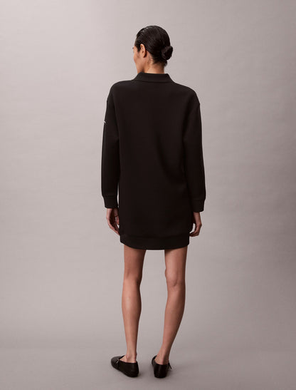 Calvin Klein Smooth Mini Polo Sweatshirt Dress