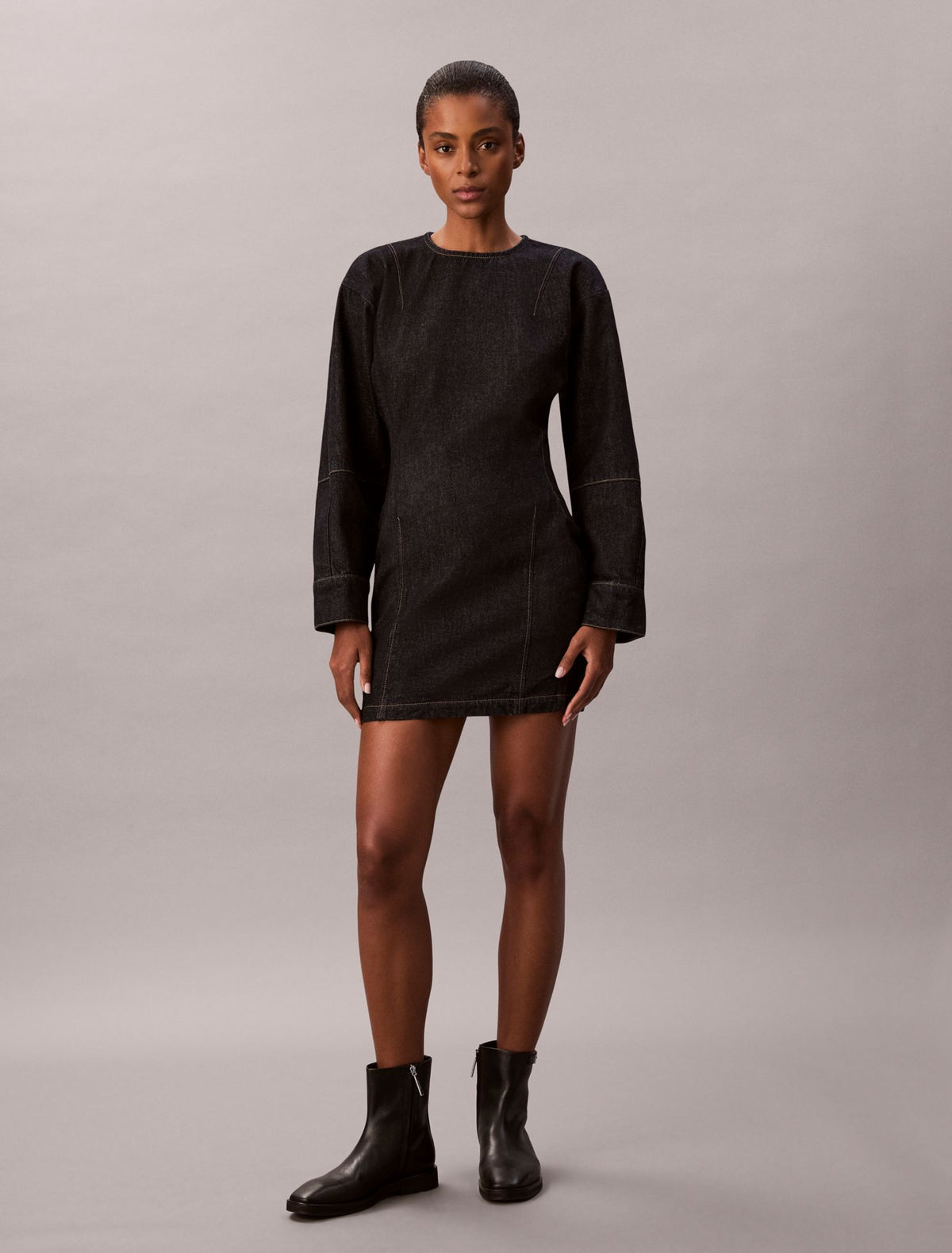 Calvin Klein Denim Articulated Mini Dress