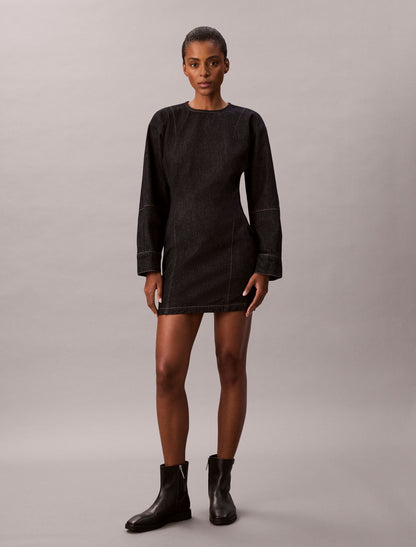 Calvin Klein Denim Articulated Mini Dress
