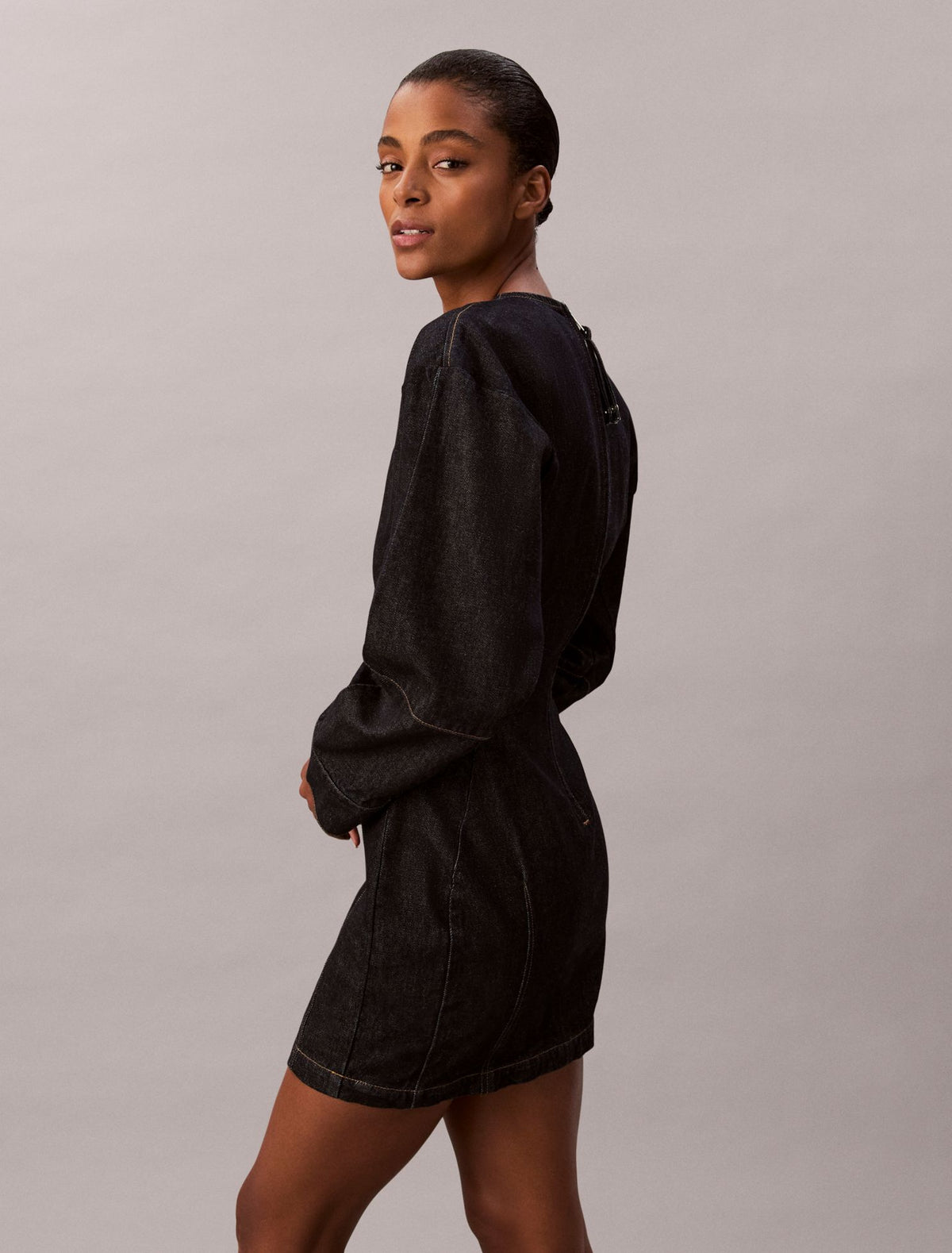 Calvin Klein Denim Articulated Mini Dress
