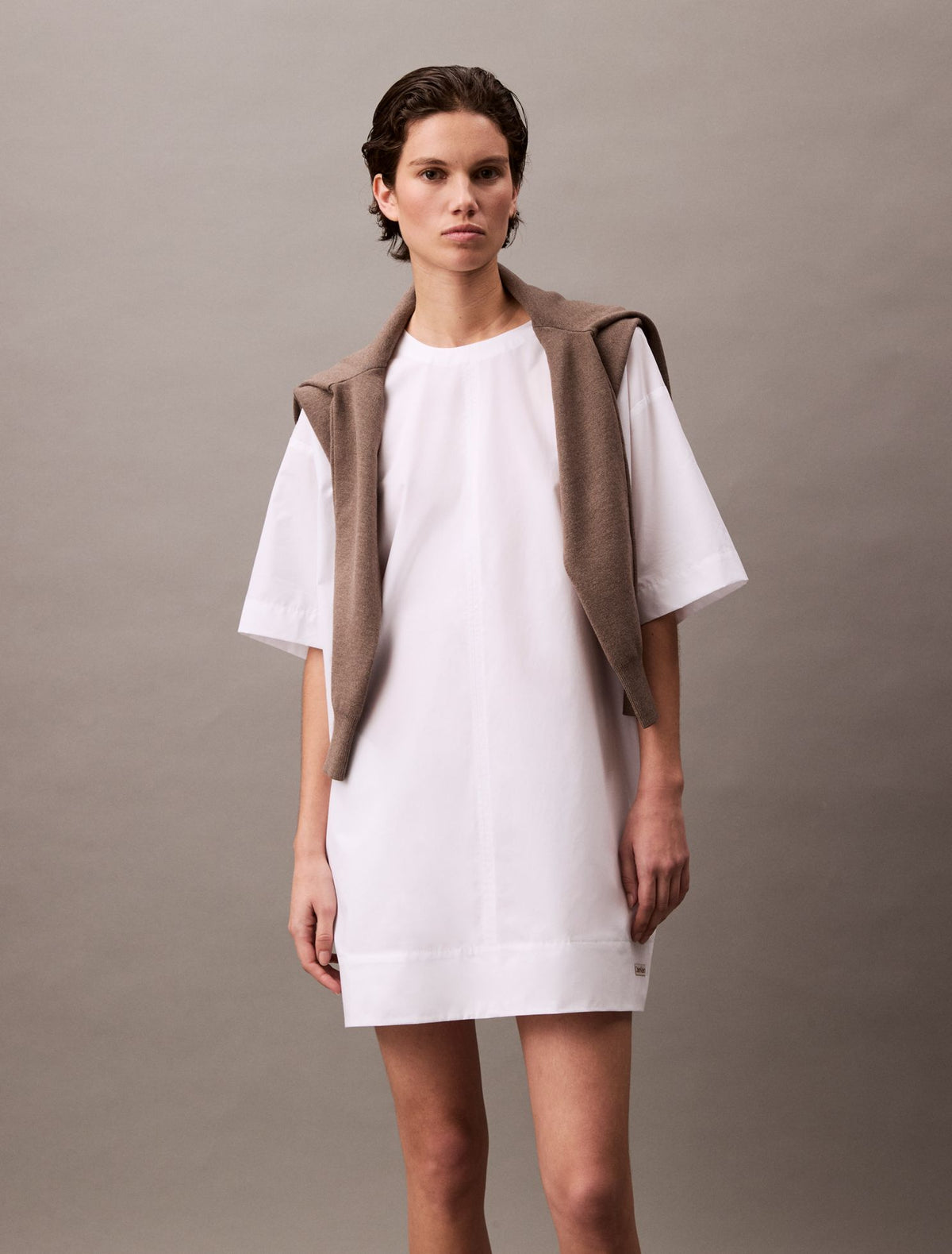 Calvin Klein Cotton Relaxed Mini T-Shirt Dress