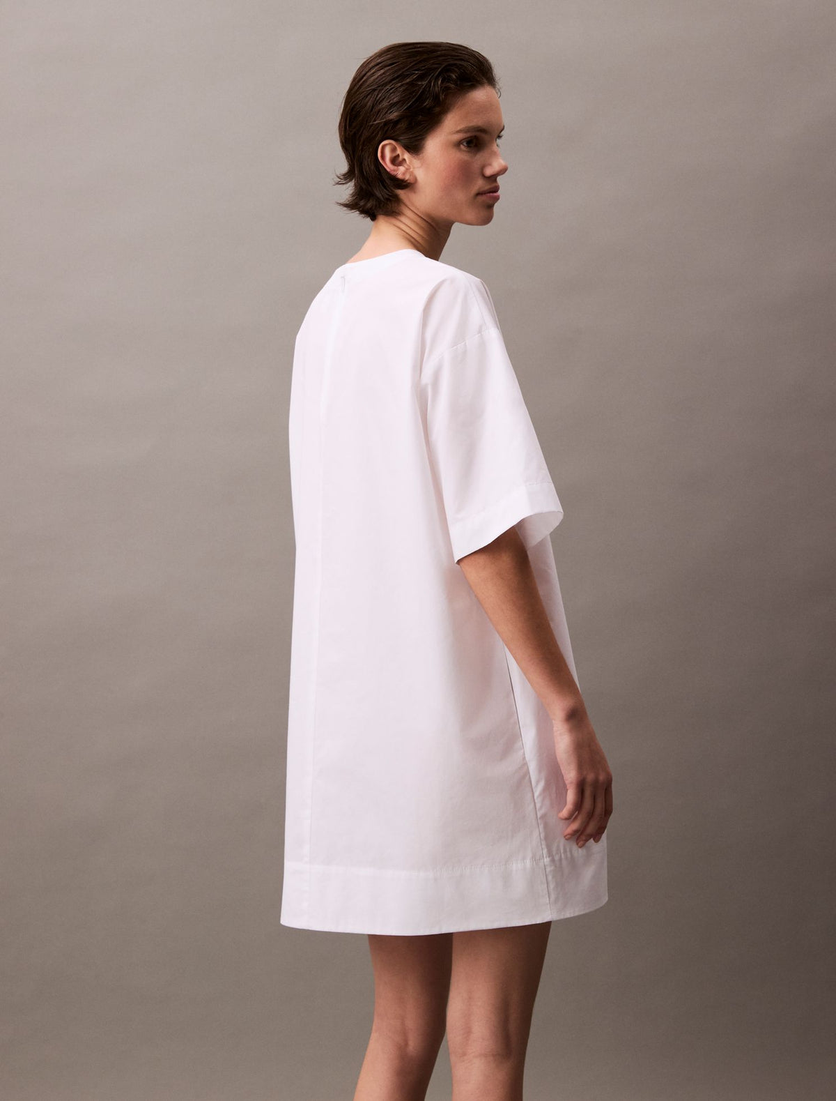 Calvin Klein Cotton Relaxed Mini T-Shirt Dress