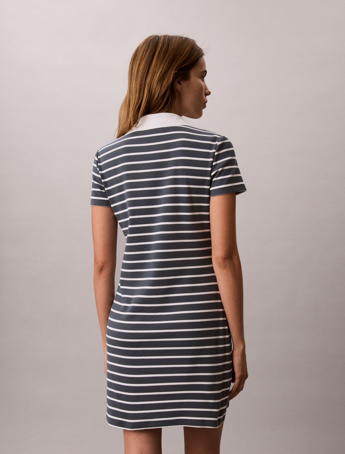 Calvin Klein Monologo Rib Stripe Mini Dress