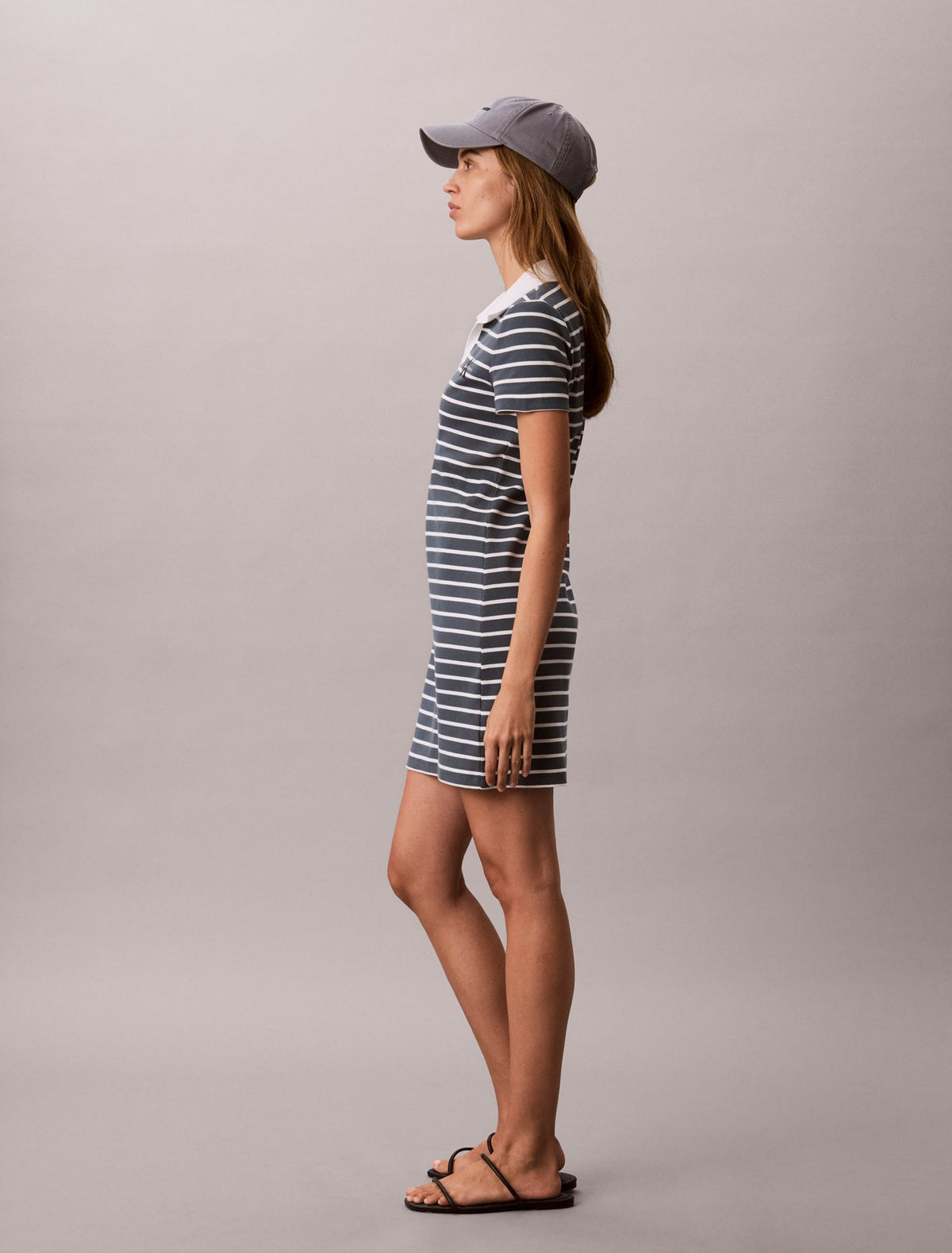 Calvin Klein Monologo Rib Stripe Mini Dress