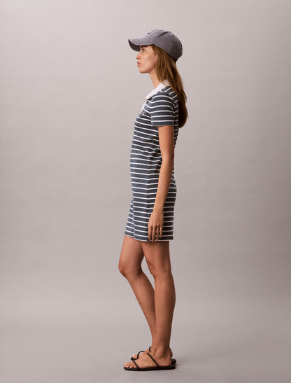 Calvin Klein Monologo Rib Stripe Mini Dress