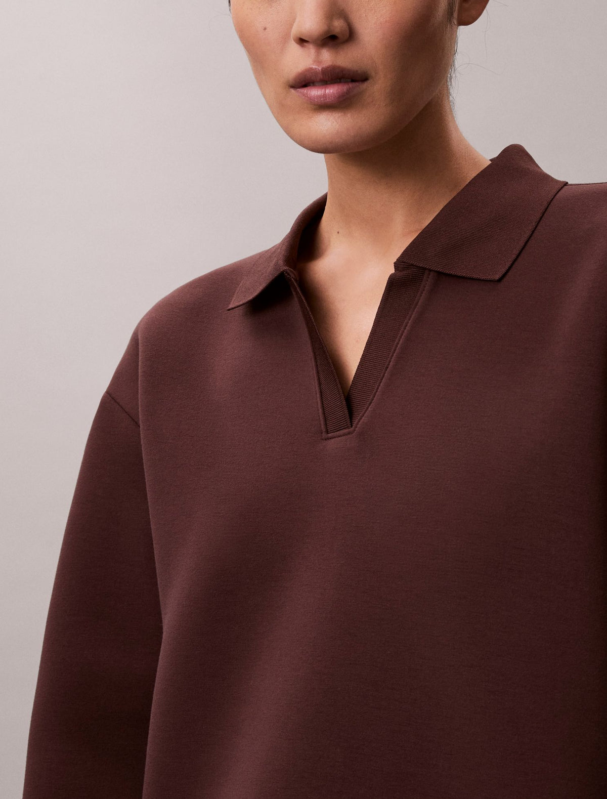 Calvin Klein Smooth Mini Polo Sweatshirt Dress