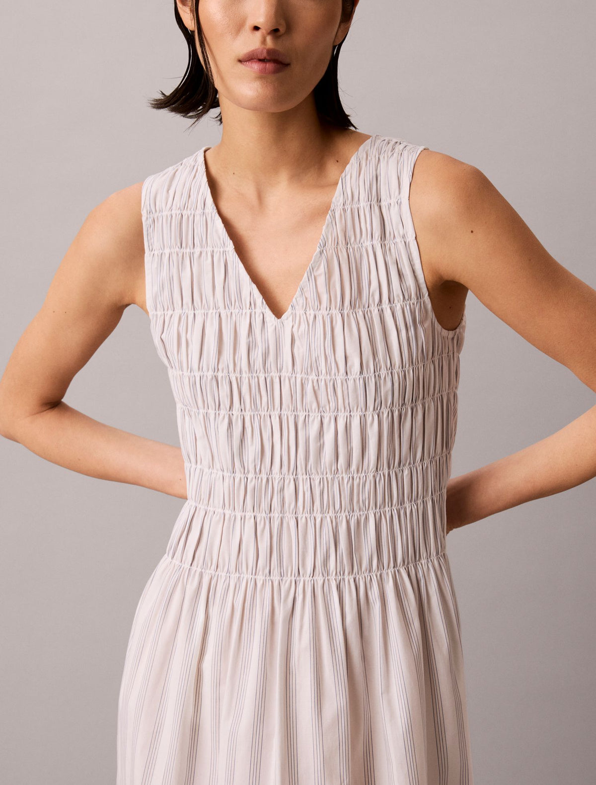 Calvin Klein Cotton Poplin Midi Dress