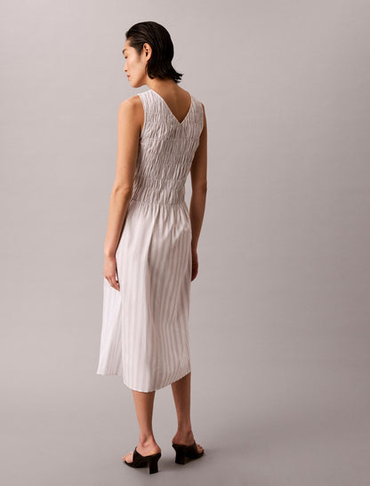 Calvin Klein Cotton Poplin Midi Dress