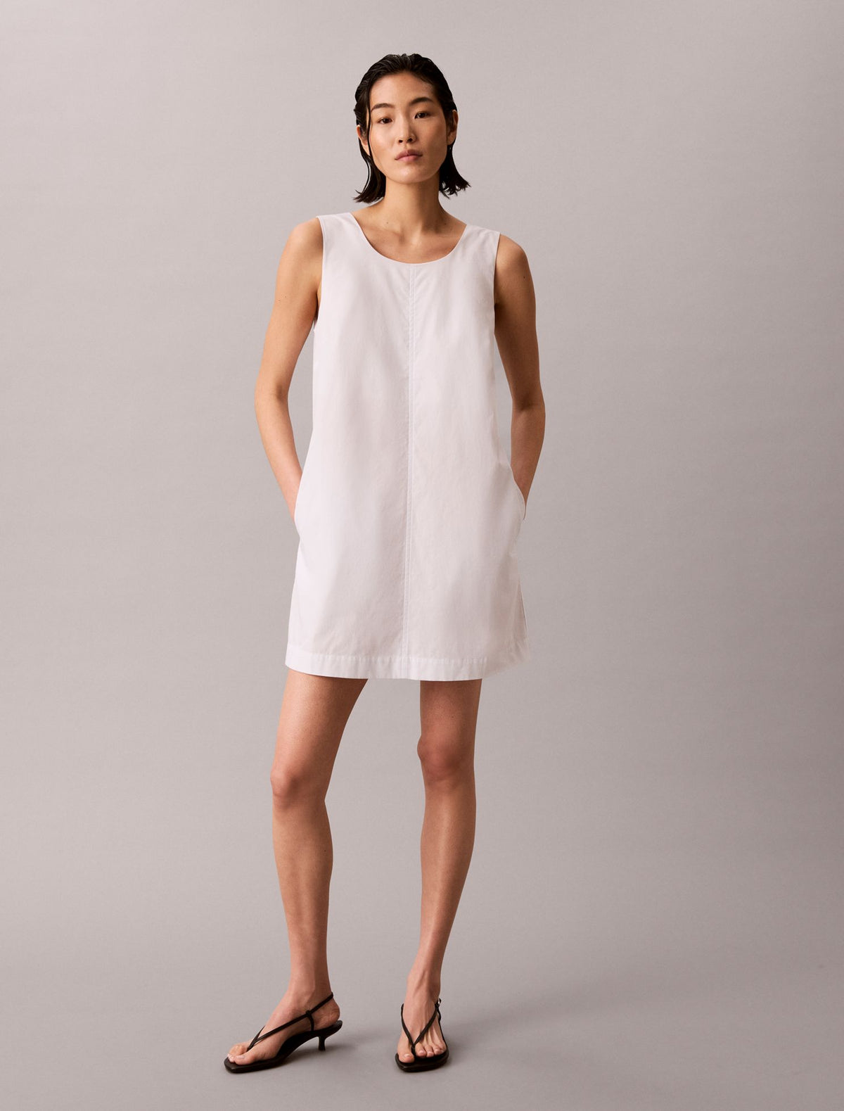 Calvin Klein Cotton Poplin Mini Dress