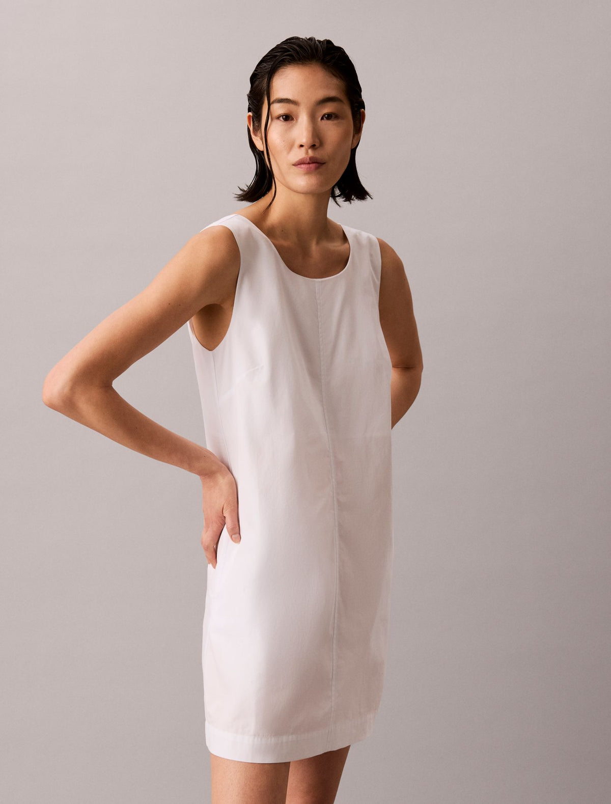Calvin Klein Cotton Poplin Mini Dress