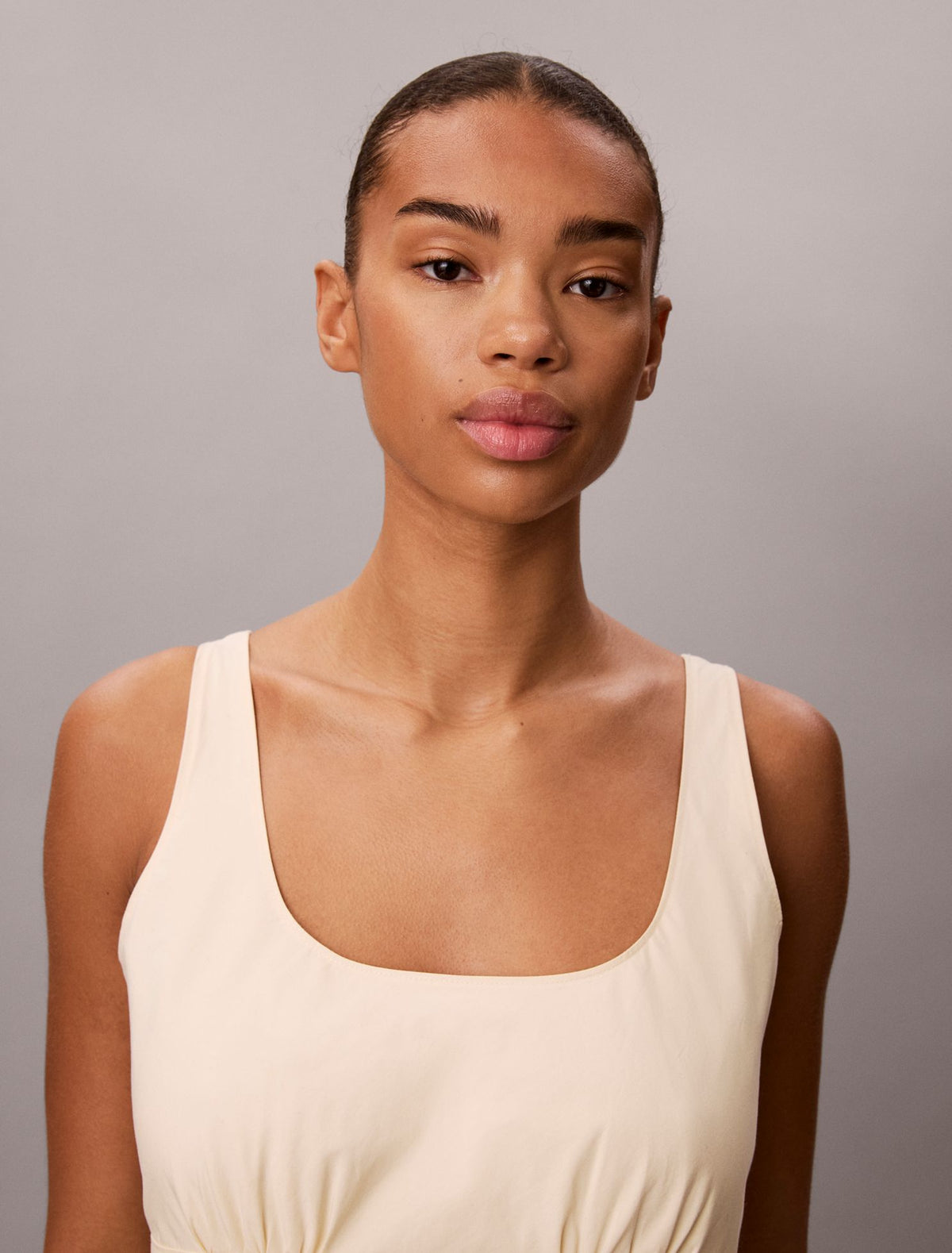 Calvin Klein Cotton Poplin Sleeveless Midi Dress