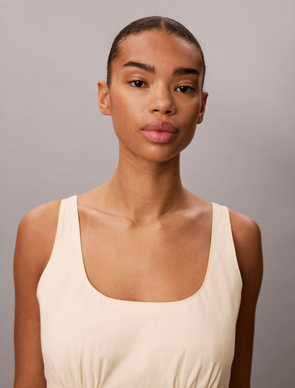 Calvin Klein Cotton Poplin Sleeveless Midi Dress