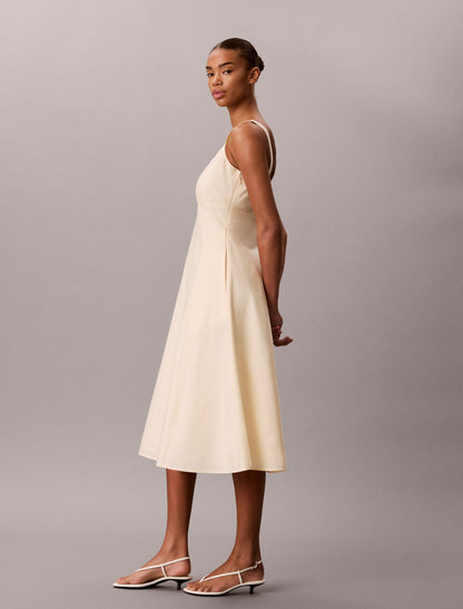 Calvin Klein Cotton Poplin Sleeveless Midi Dress