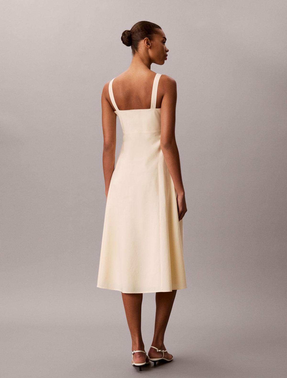 Calvin Klein Cotton Poplin Sleeveless Midi Dress