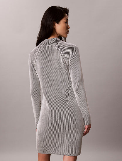 Calvin Klein Monogram Graphic Rib Mini Dress