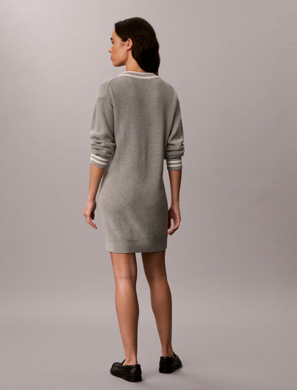 Calvin Klein Woven Monologo Tunic V-Neck Dress
