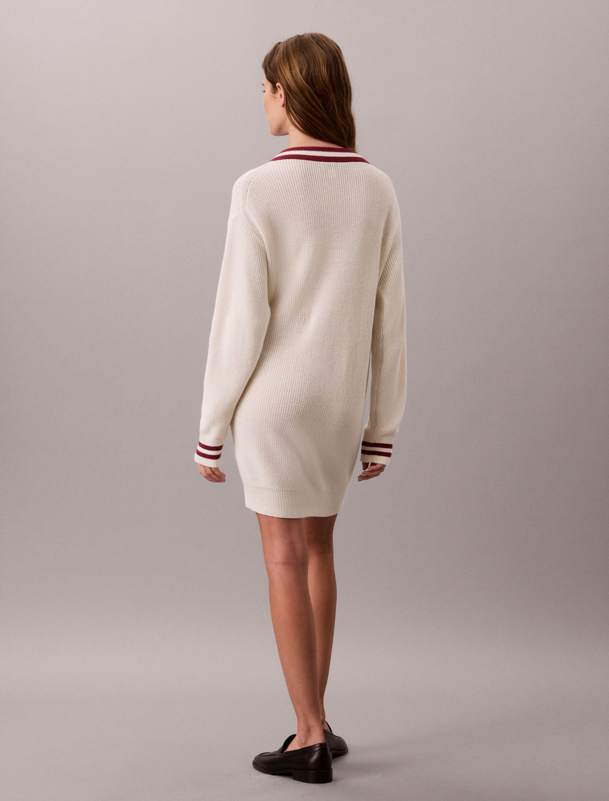 Calvin Klein Woven Monologo Tunic V-Neck Dress