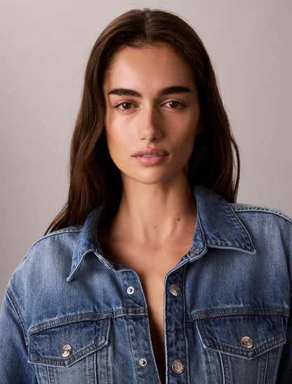 Calvin Klein Denim Mini Trucker Dress