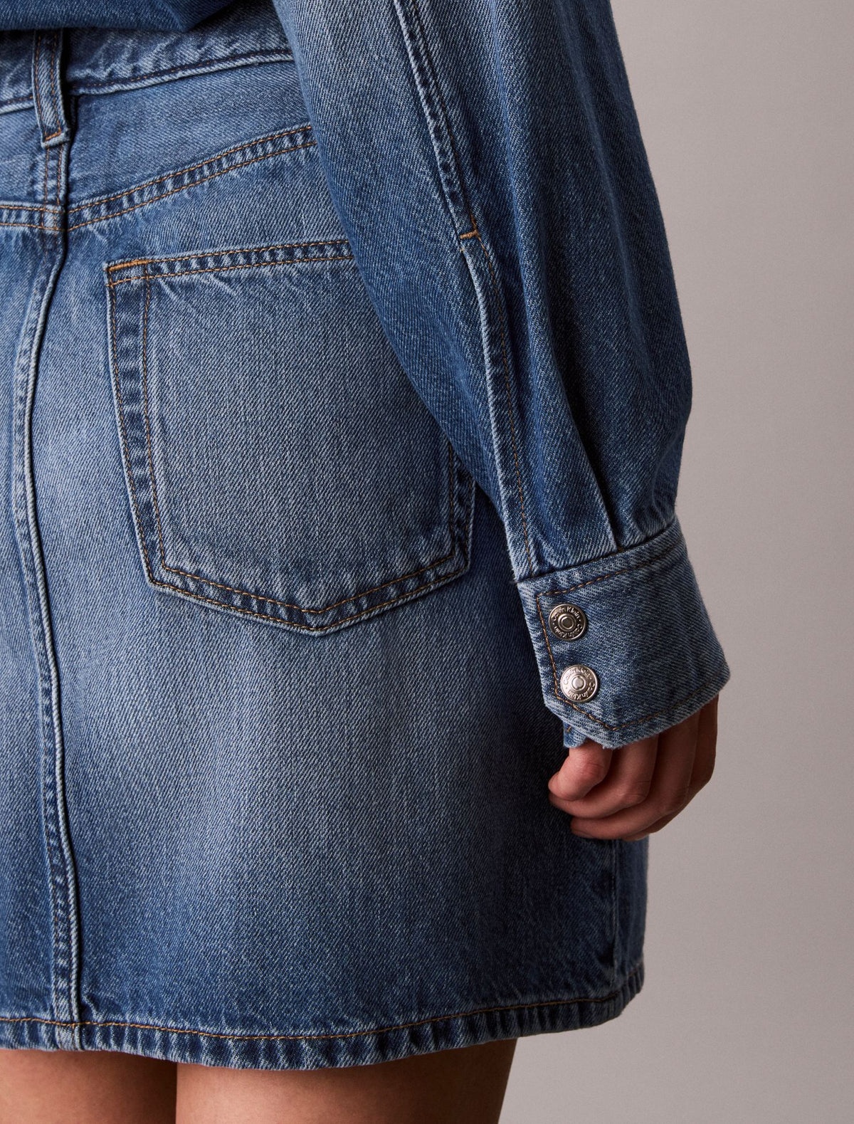 Calvin Klein Denim Mini Trucker Dress